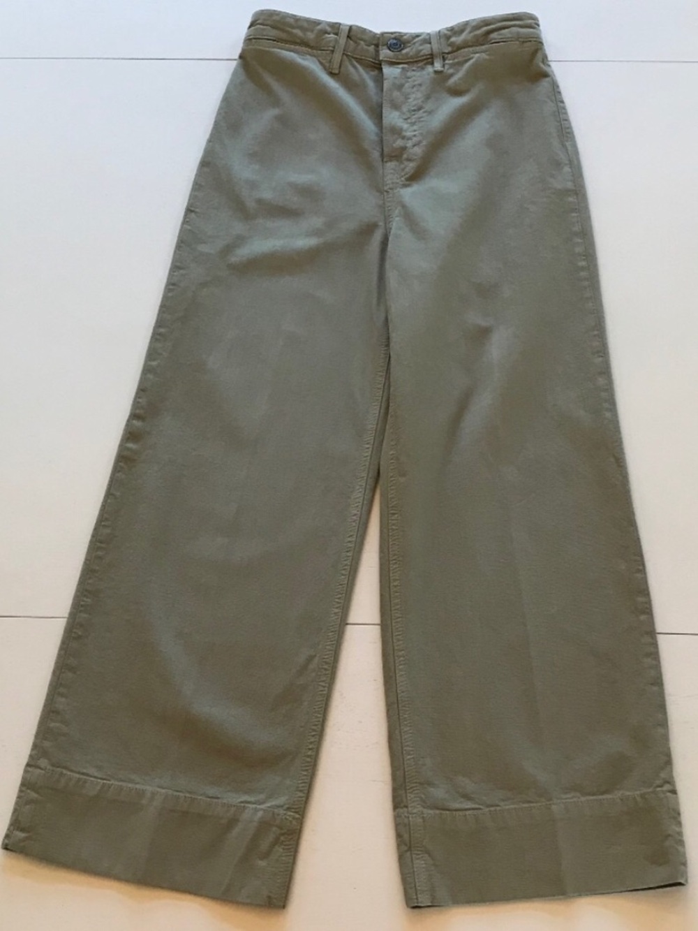 GRLFRND CAMPBELL CROP WIDE LEG JEANS WILD SAGE REVOLVE SIZE 27